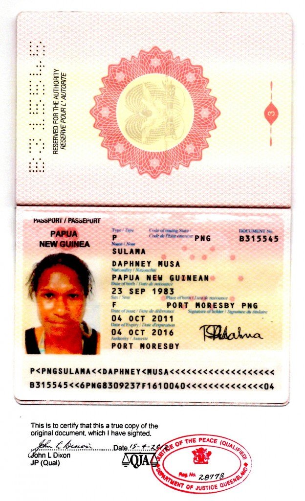 2011-2016 Passport Daphne Sulama