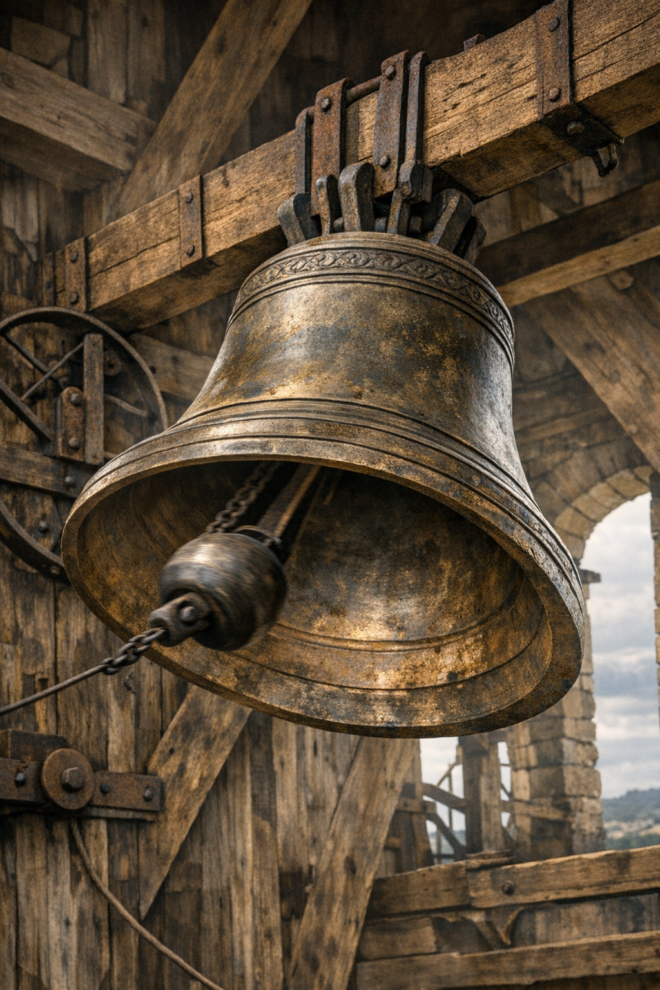 A tolling bell.