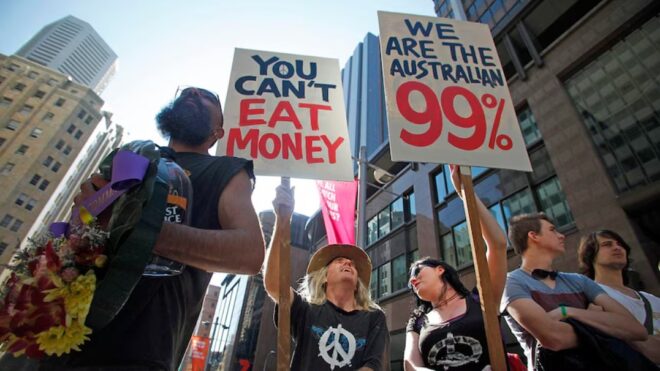 Occupy Sydney, photo Lukas Coch, Reuters
