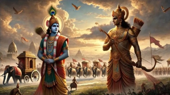 Krishna and Arjuna