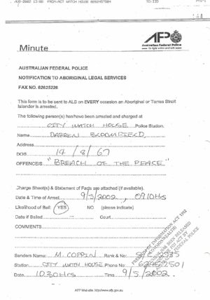 Handwritten AFP minute by Mark Coppin dated 9 May 2002.