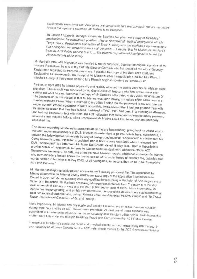 Page 2 of the Mullins PID, dated 27 June 2003.