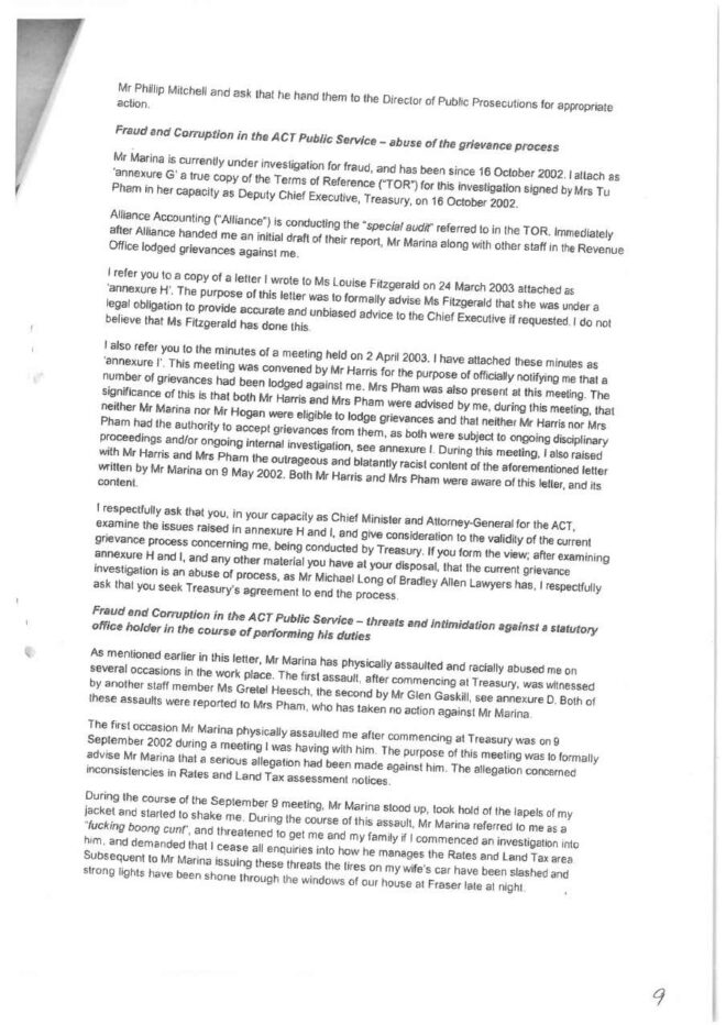 Page 3 of the Mullins PID, dated 27 June 2003.