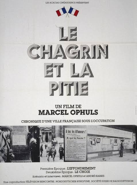 Original cinema poster for "La chagrin et la pitie".