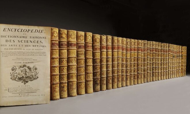 A collection of encyclopaedia.
