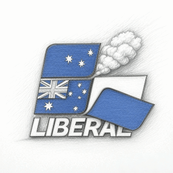 Broken Liberal Party logo.
