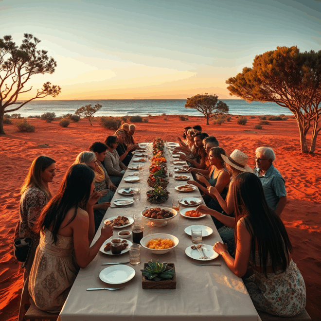 People sharing a meal