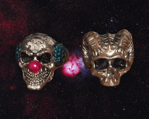 A pair of evil looking rings.
