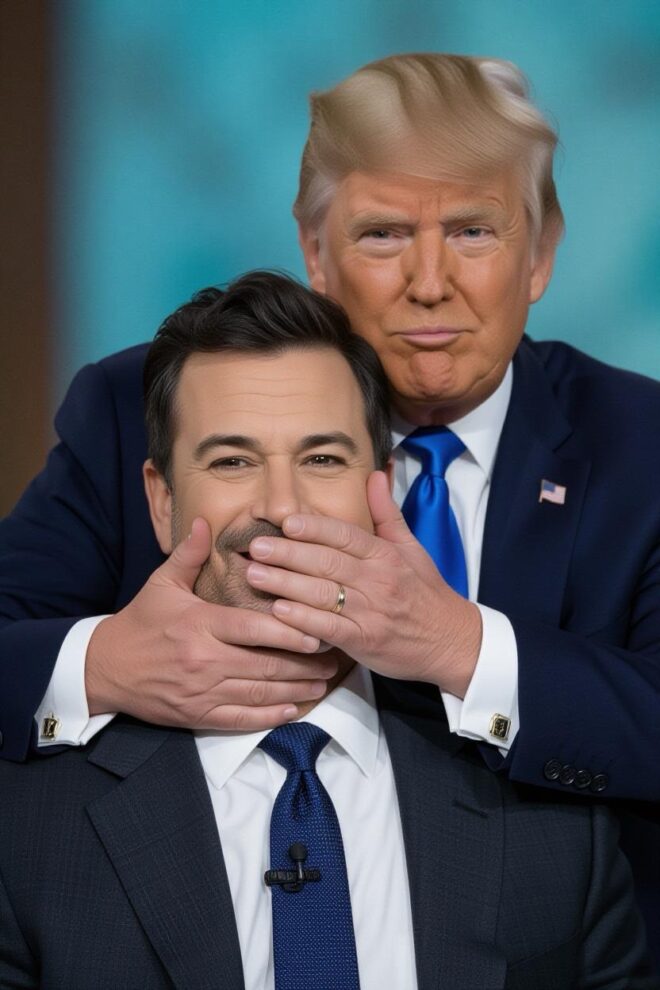Trump silencing Kimmel.