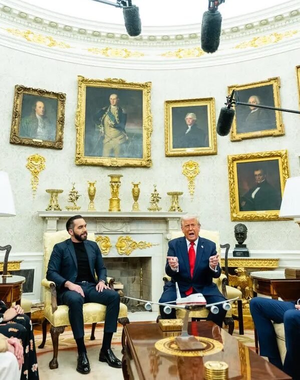 Trump in the Oval Office.