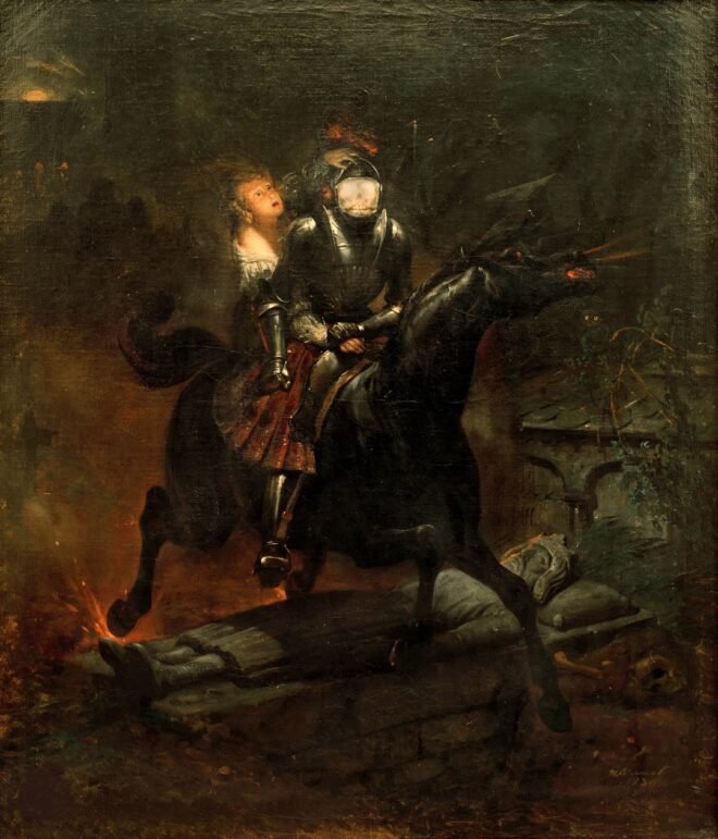 The Ballad of Lenore by Emile-Jean-Horace Vernet.