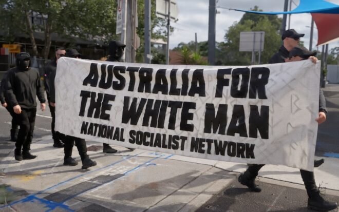 A Neo-Nazi banner.