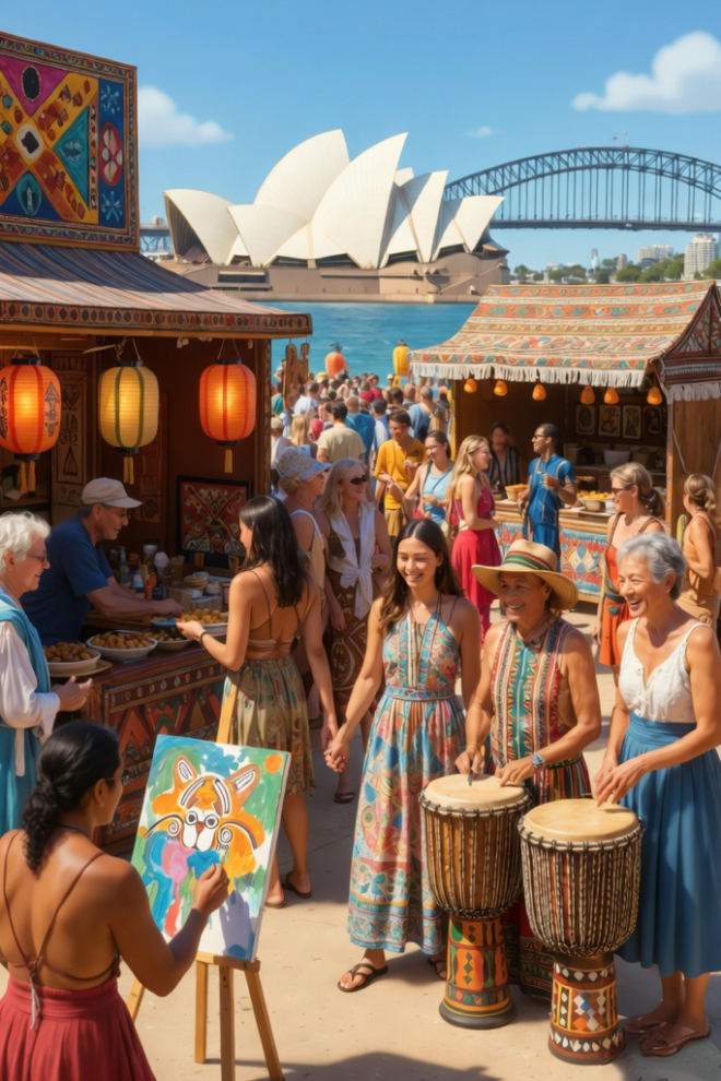 A festival at Sydney Harbour.