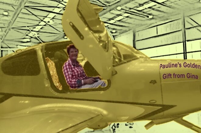 Pauline's golden gift from Gina.