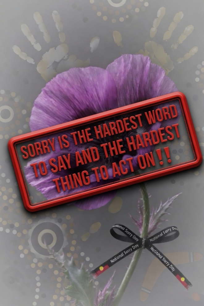 Sorry is the hardest word to say and the hardest thing to act on.