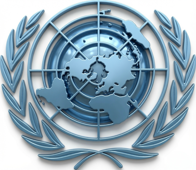 Insignia of the United Nations.