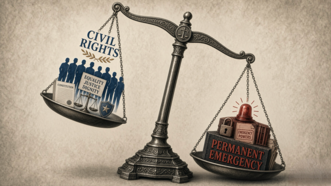 Balancing civil rights versus emergency